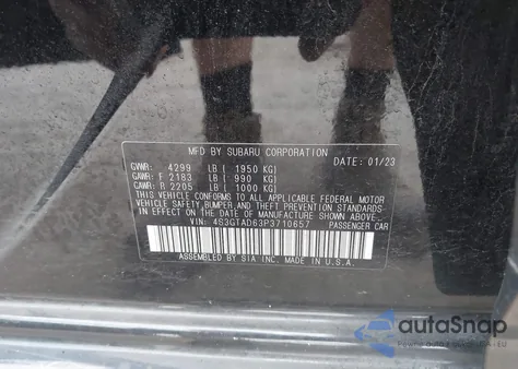 2023 Subaru Impreza Premium 5-Door z USA, uszkodzony, nr VIN 4S3GTAD63P3710657